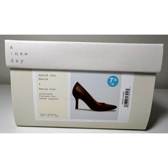 NWT A New Day Jen Pumps Womens High Heel Adt48 Rosewood Slip Size 7.5 Wide Shoes - Picture 9 of 10